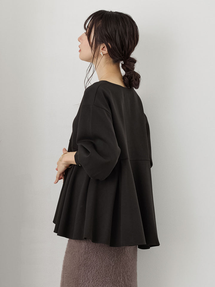 ペプラムトップス Black
