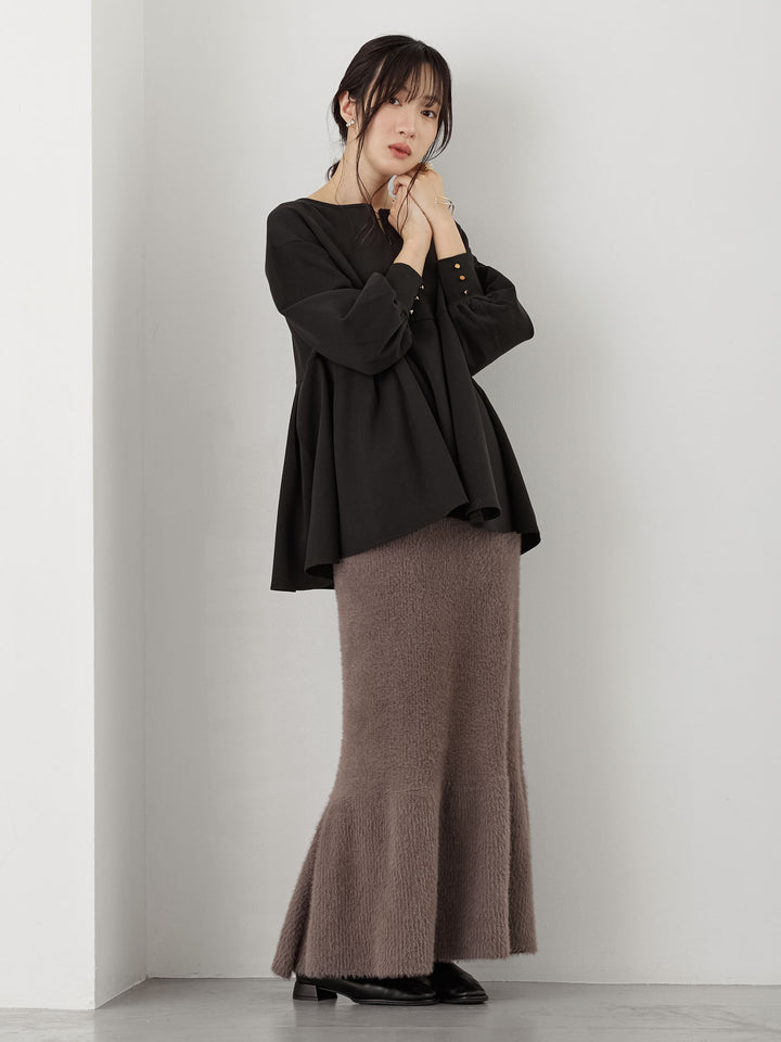 ペプラムトップス Black
