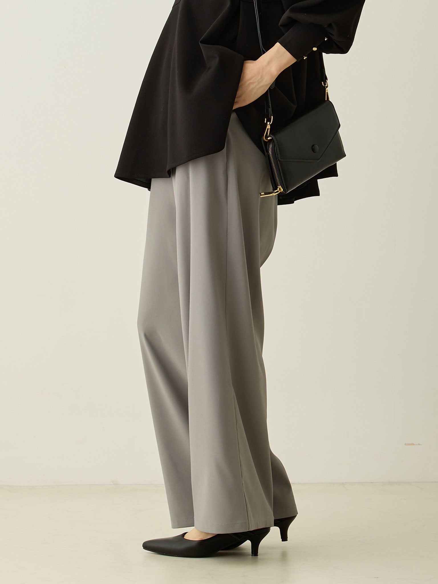 イージーワイドパンツ Gray