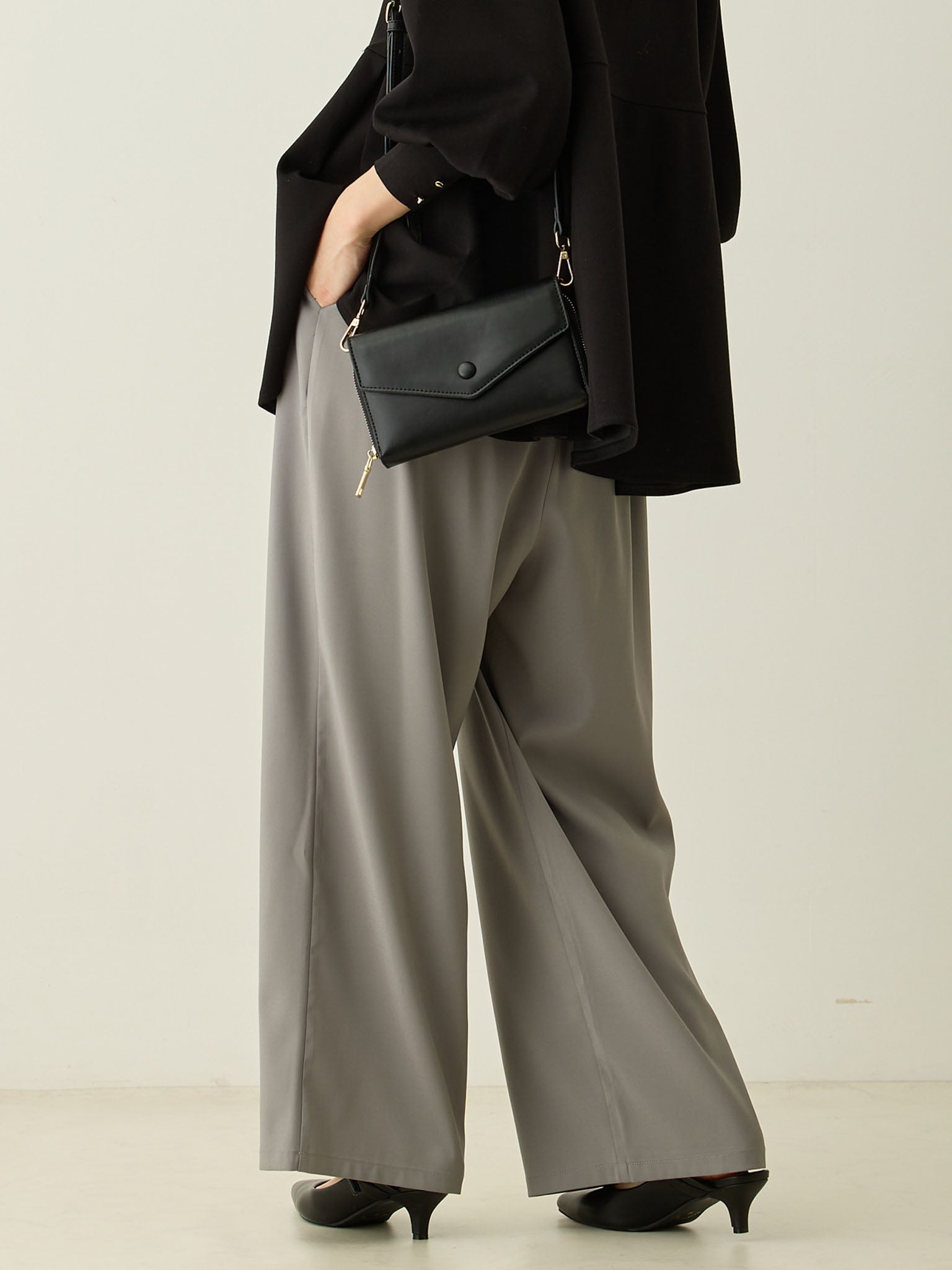 イージーワイドパンツ Gray