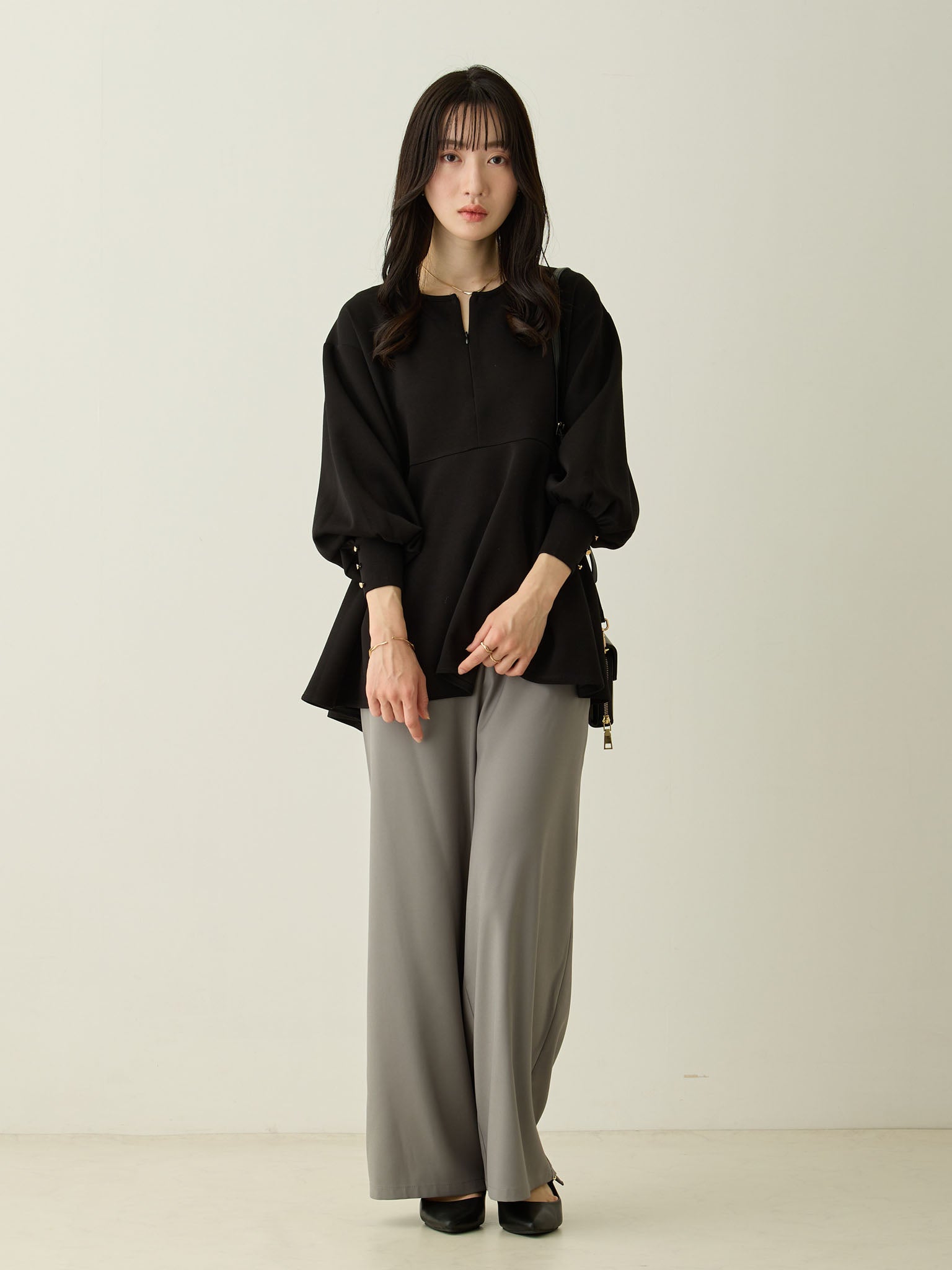 イージーワイドパンツ Gray