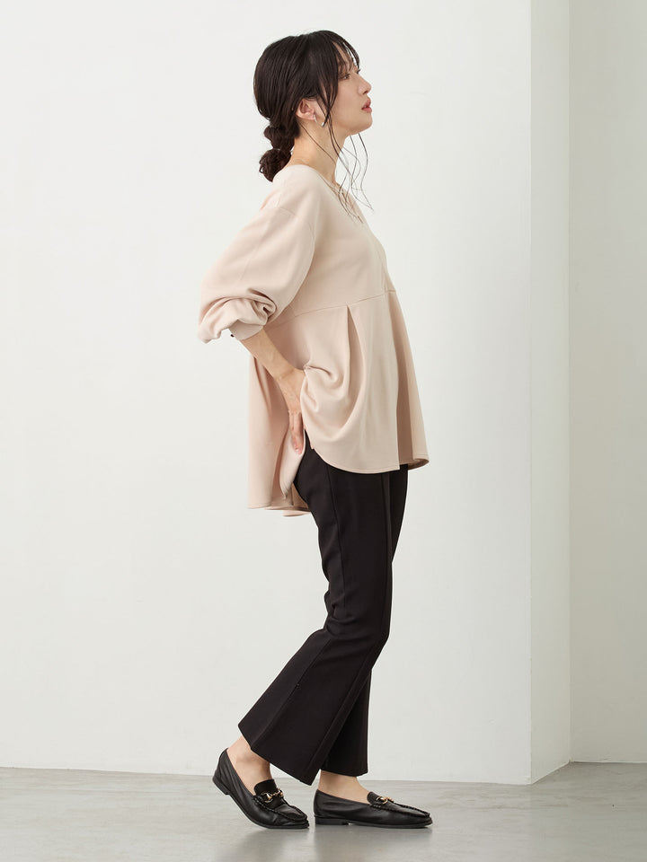 ペプラムトップス Pink beige