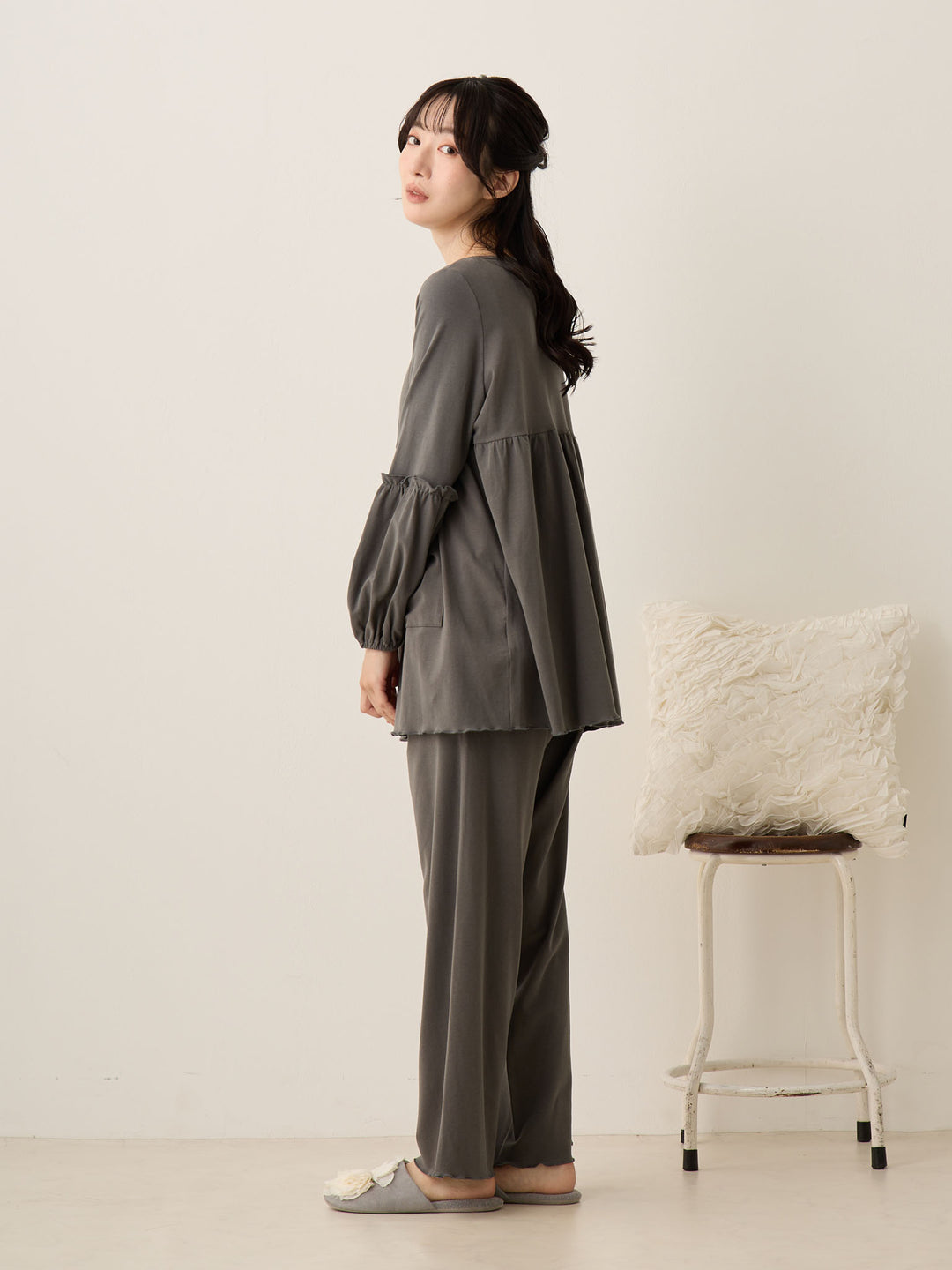 腹巻き付きルームセット Charcoal