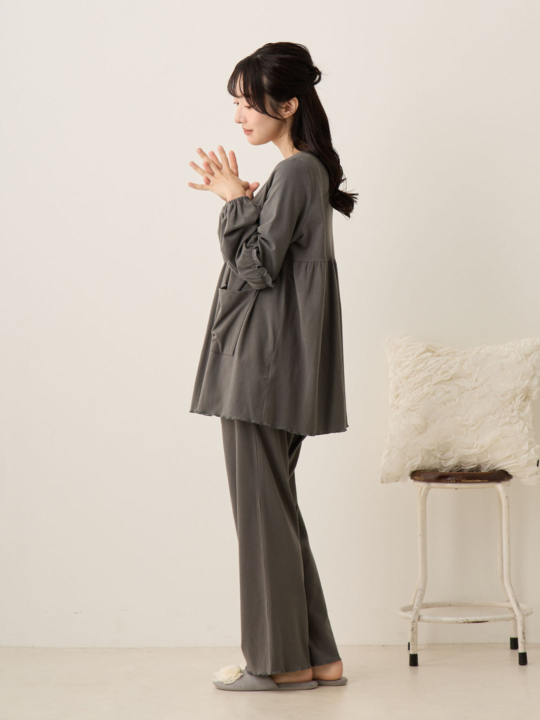 腹巻き付きルームセット Charcoal