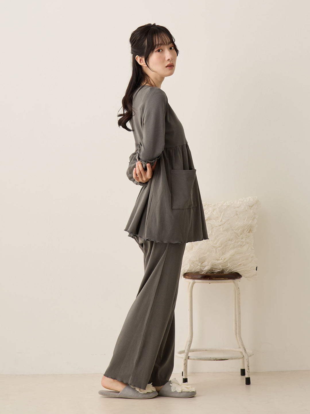 腹巻き付きルームセット Charcoal