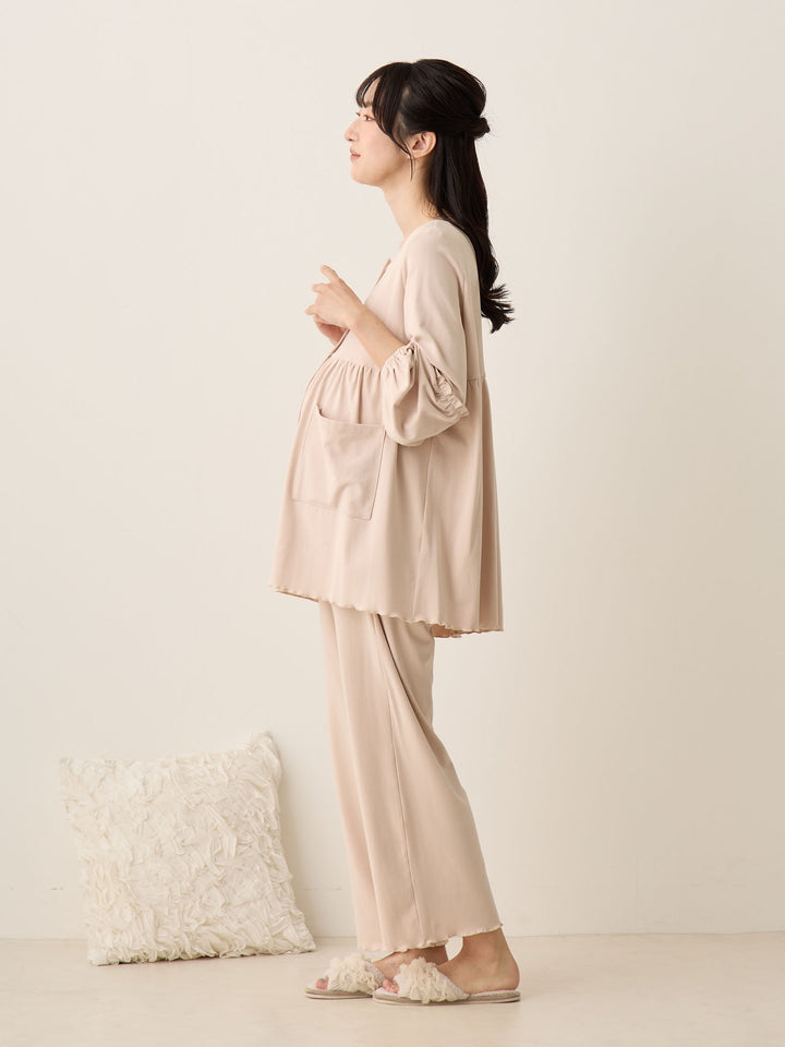 腹巻き付きルームセット Ash pink