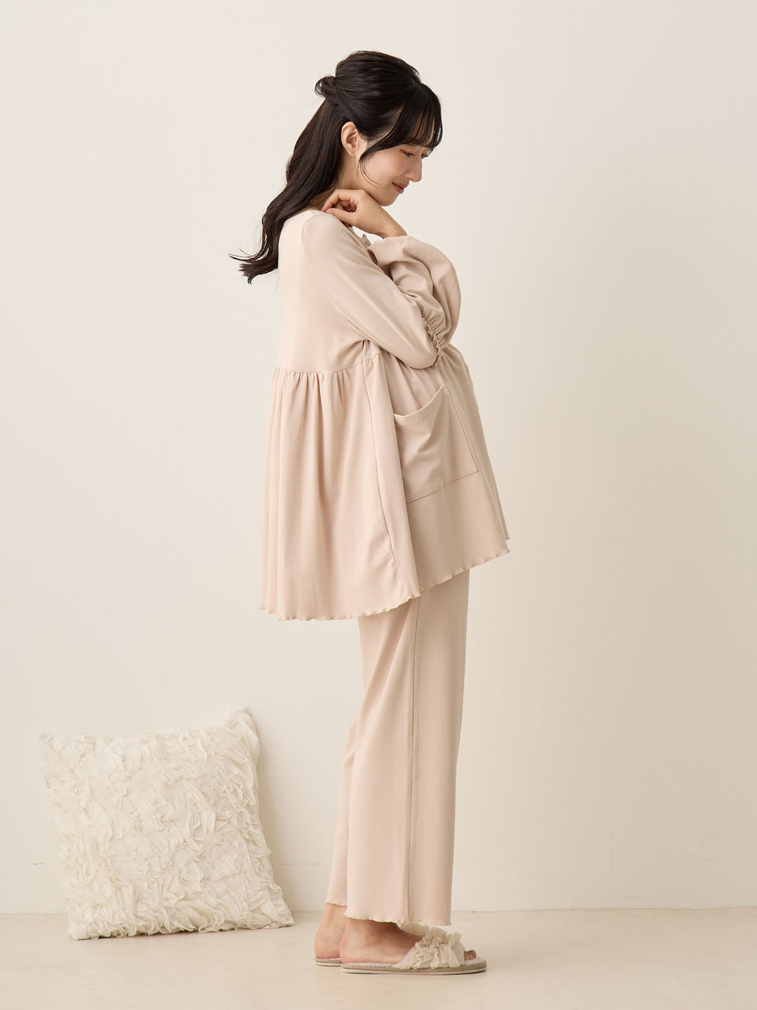 腹巻き付きルームセット Ash pink