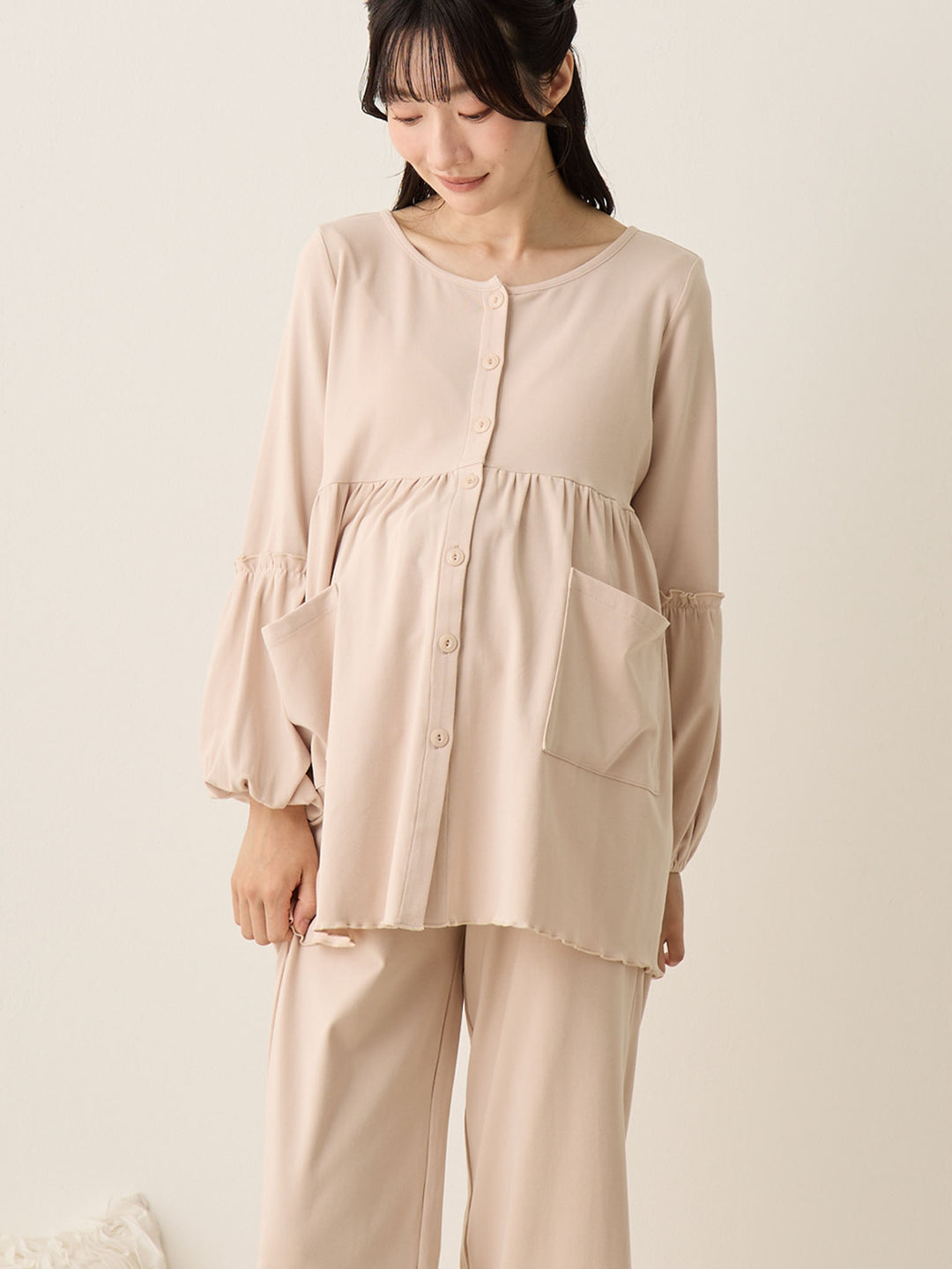 腹巻き付きルームセット Ash pink