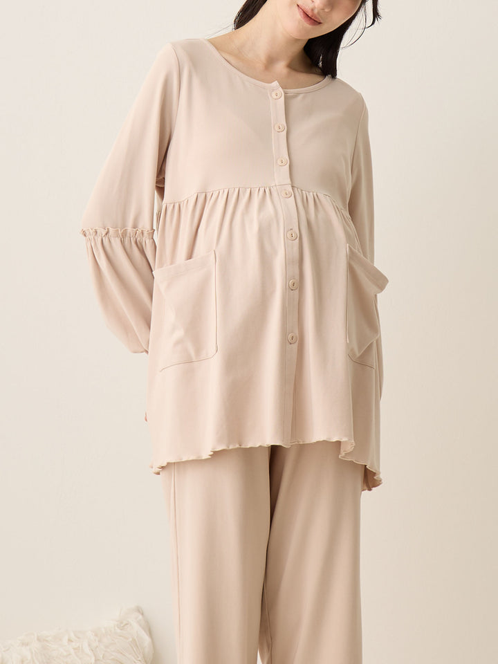 腹巻き付きルームセット Ash pink