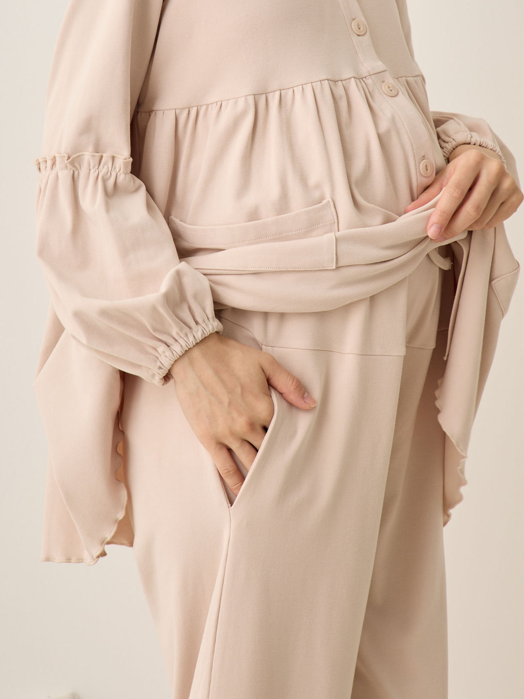 腹巻き付きルームセット Ash pink