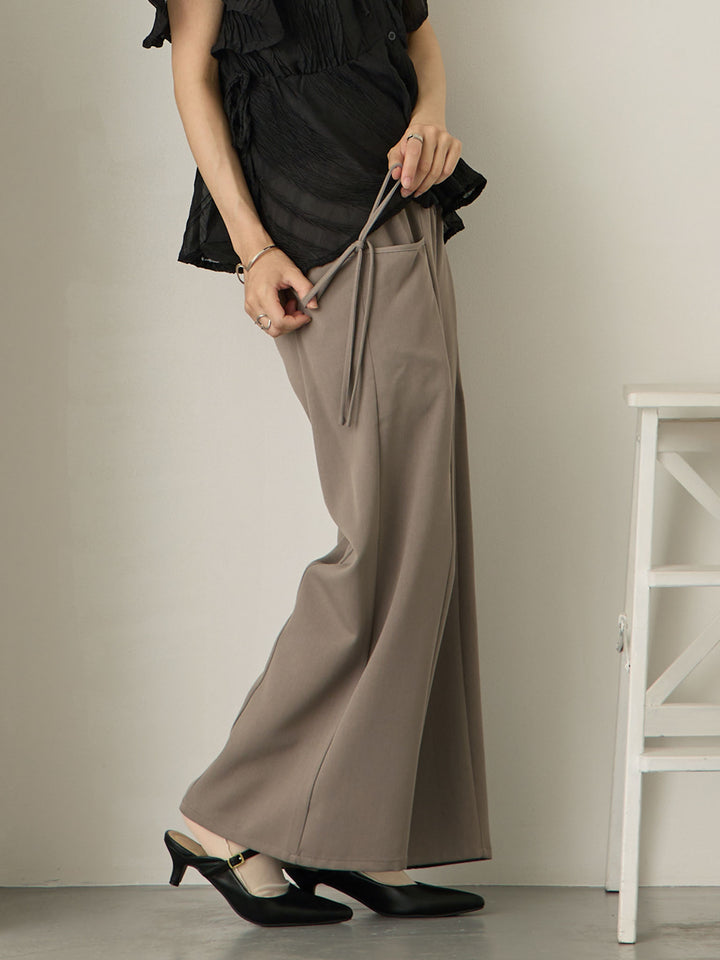 侧边蝴蝶结裤 灰色