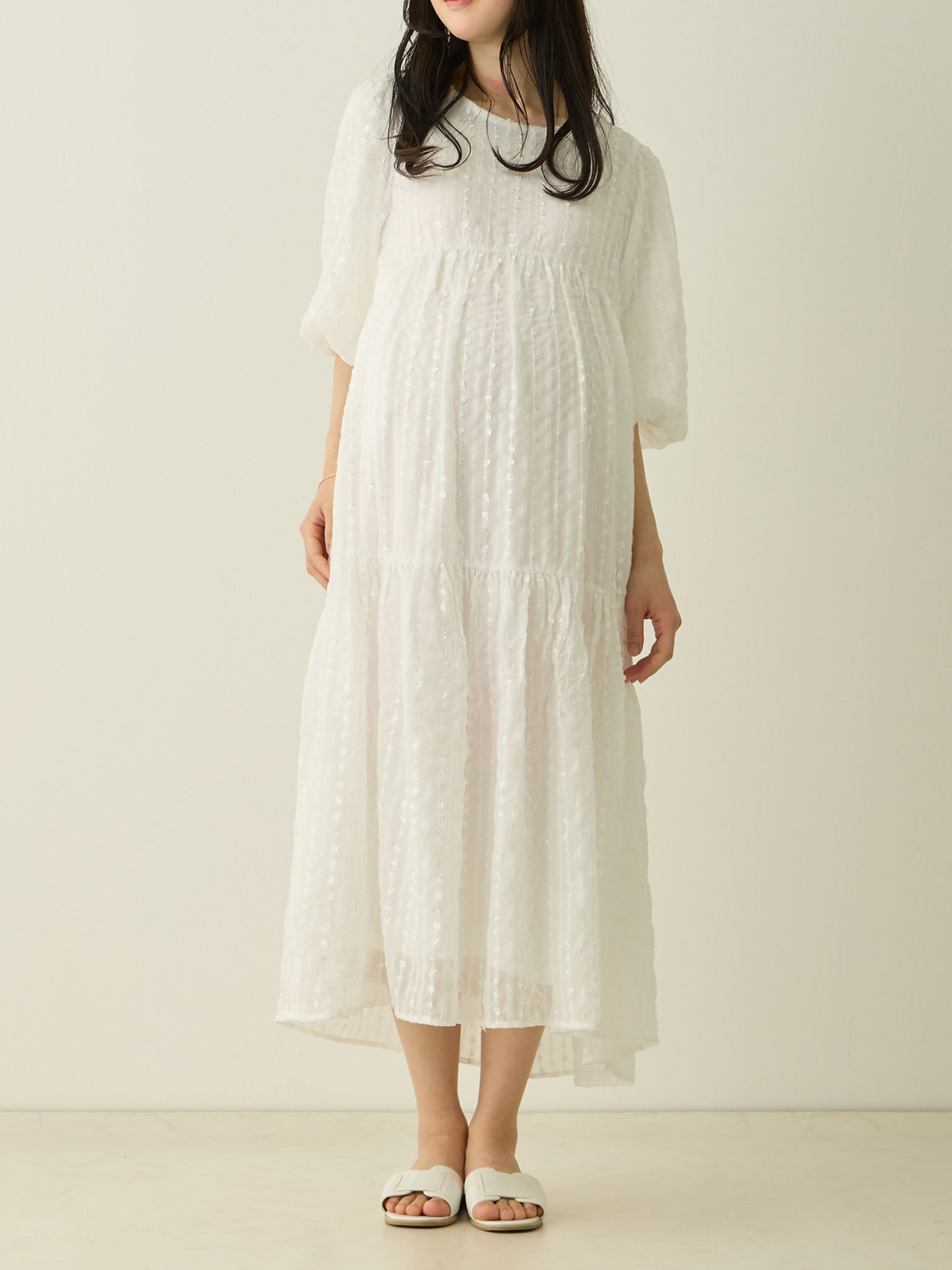 バルーンスリーブワンピース White – honono for mom&baby