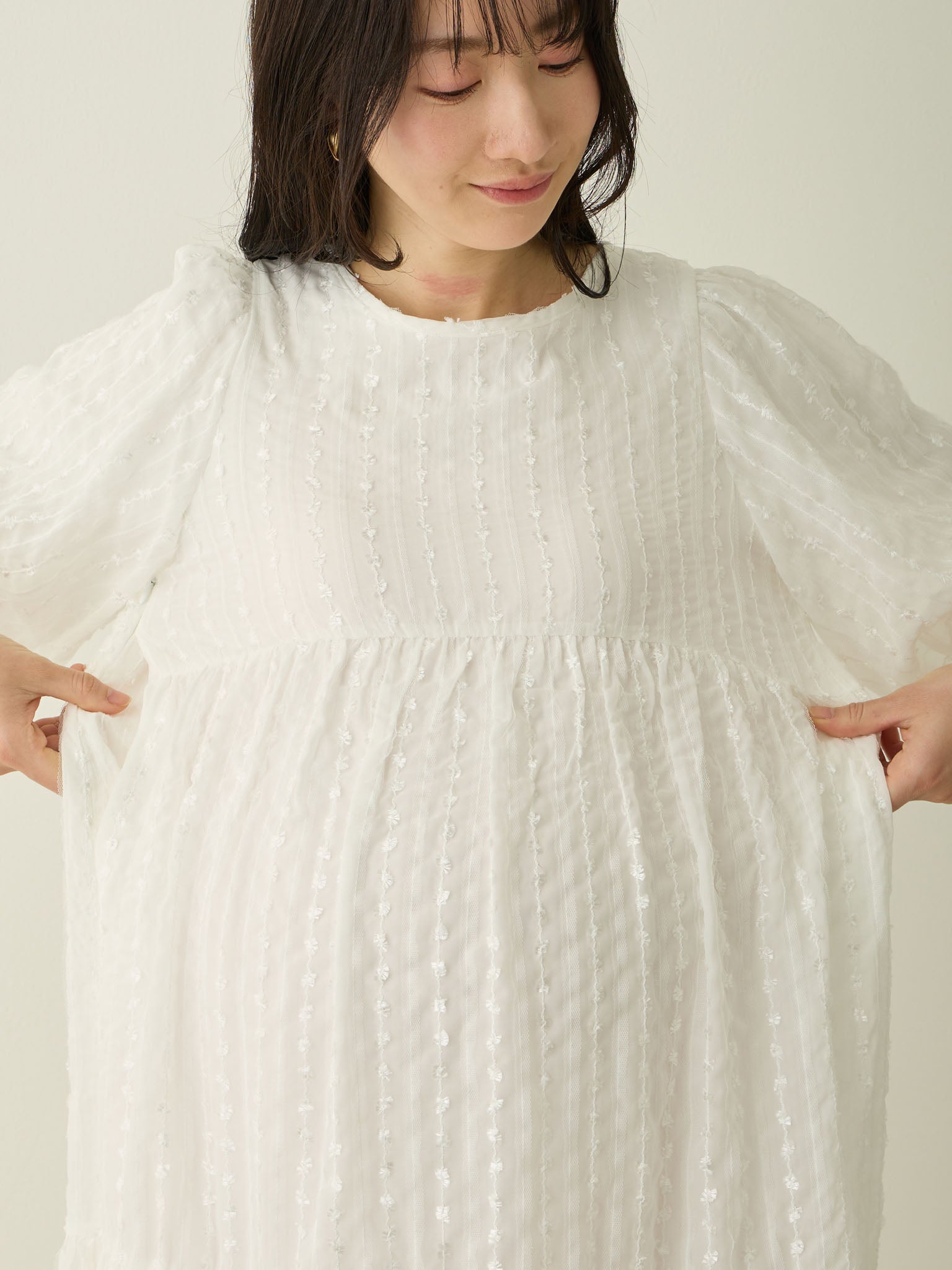 バルーンスリーブワンピース White – honono for mom&baby