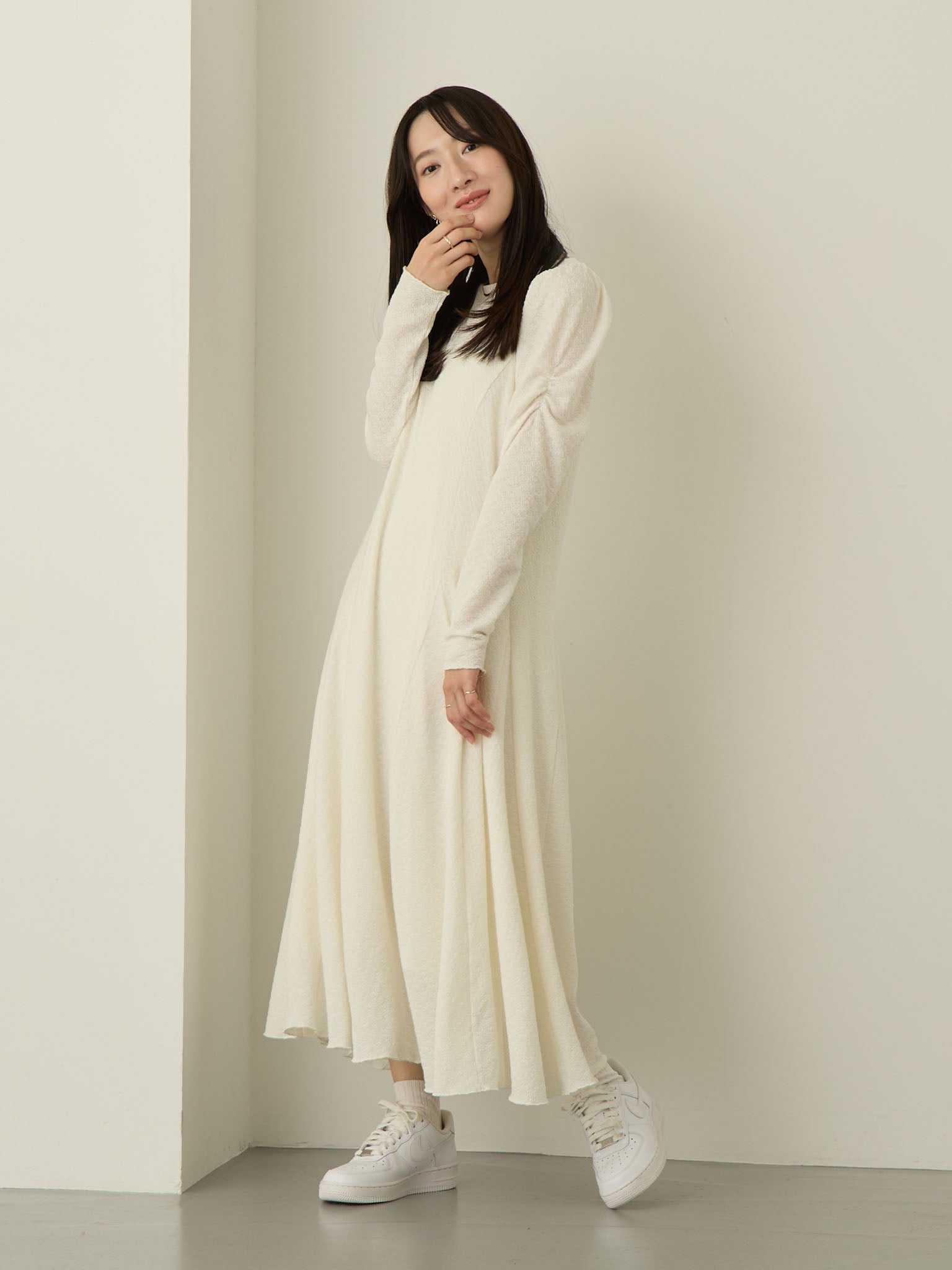 2wayギャザースリーブワンピース Ivory – honono for mom&baby