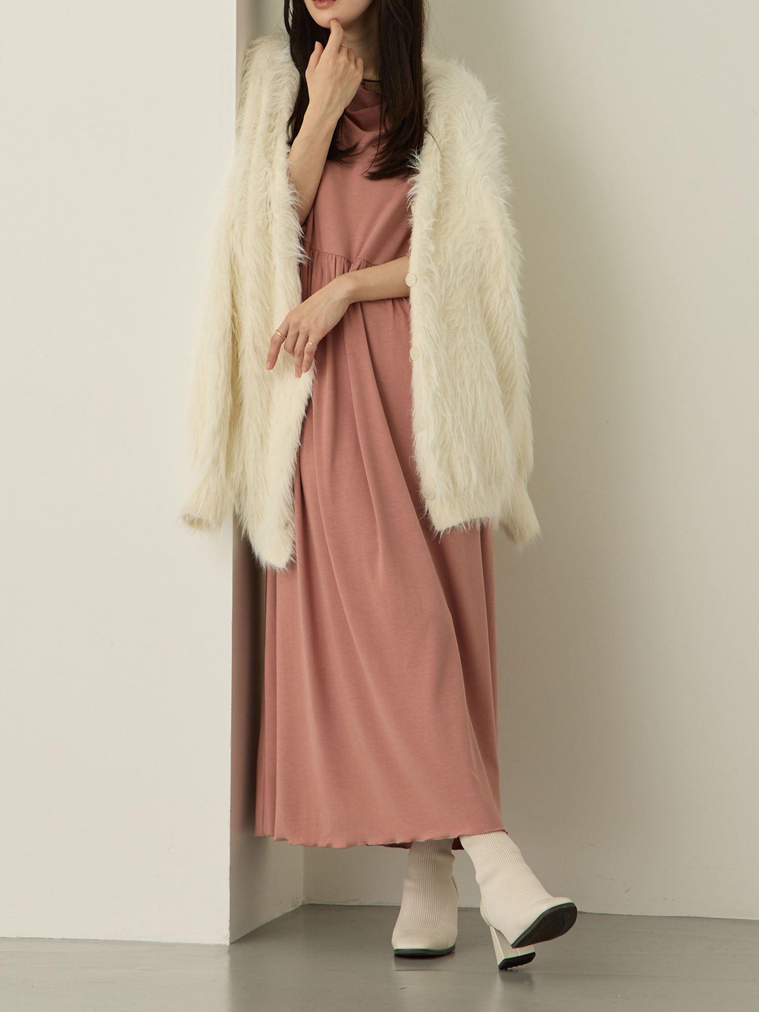 ドレープネックワンピース Pink – honono for mom&baby