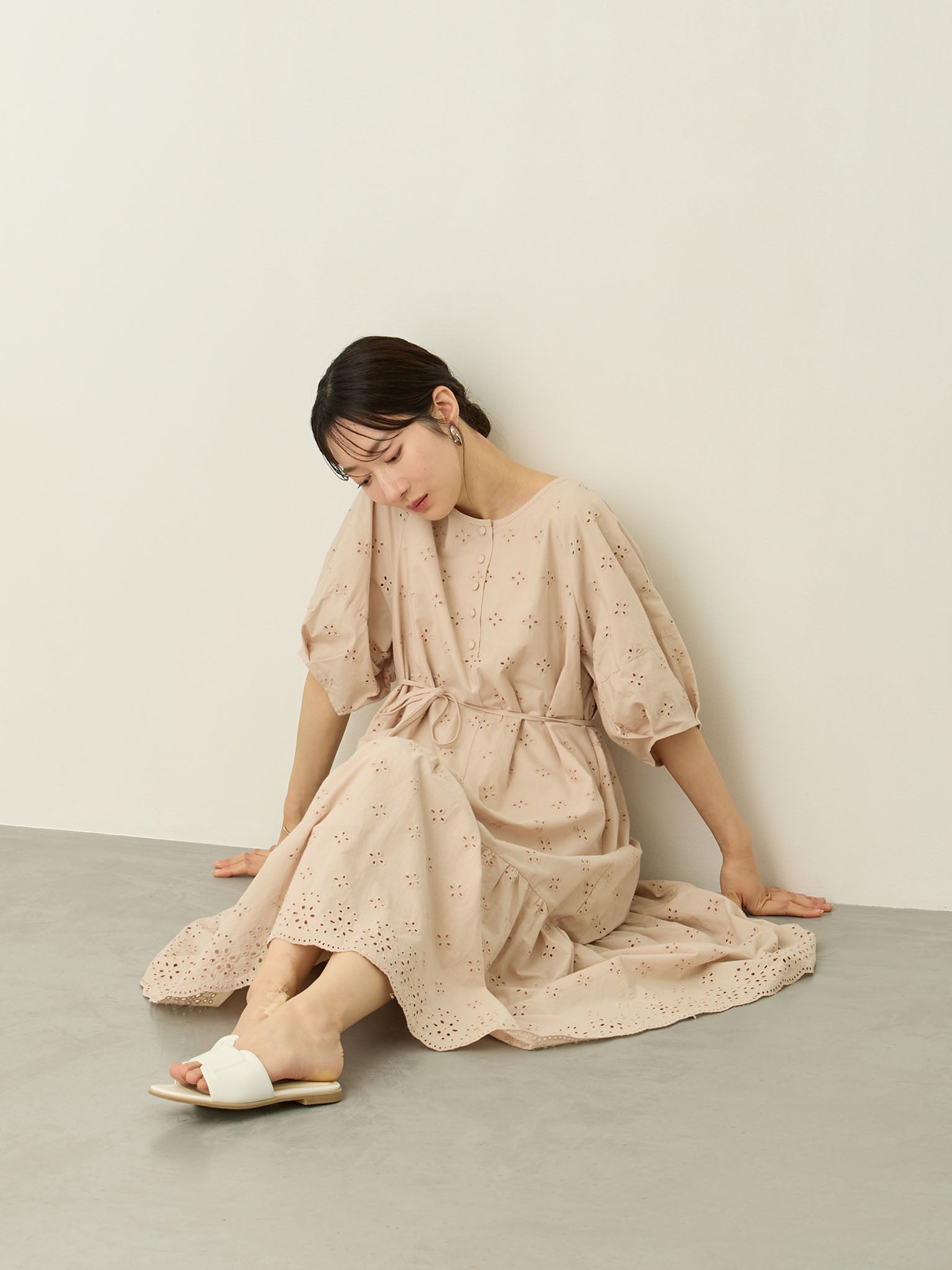 コットンレースワンピース Beige – honono for mom&baby