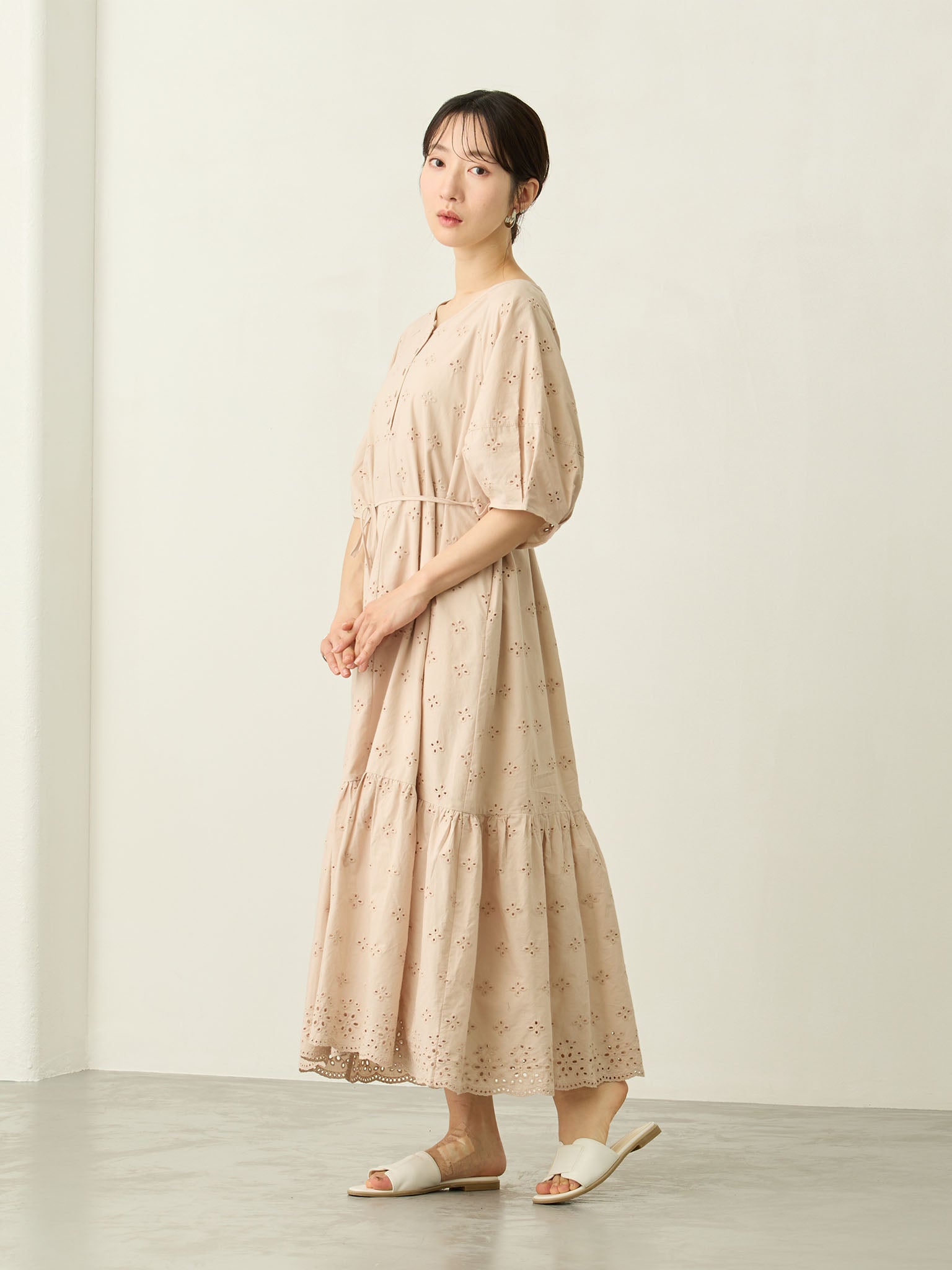 コットンレースワンピース Beige – honono for mom&baby