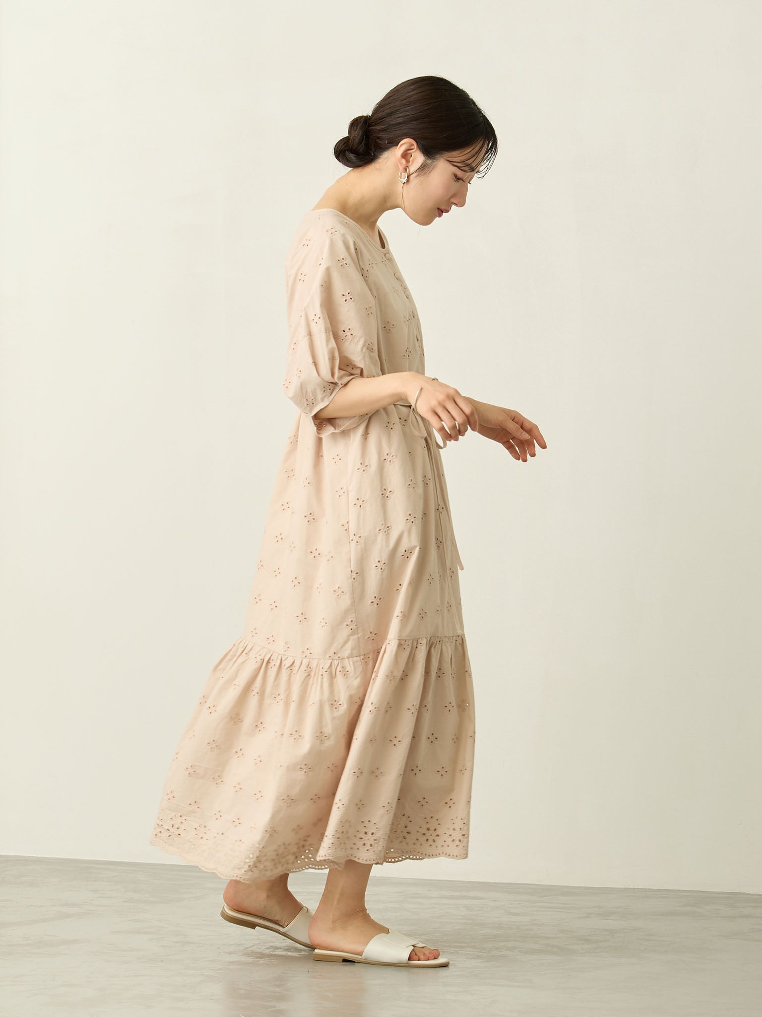 コットンレースワンピース Beige – honono for mom&baby
