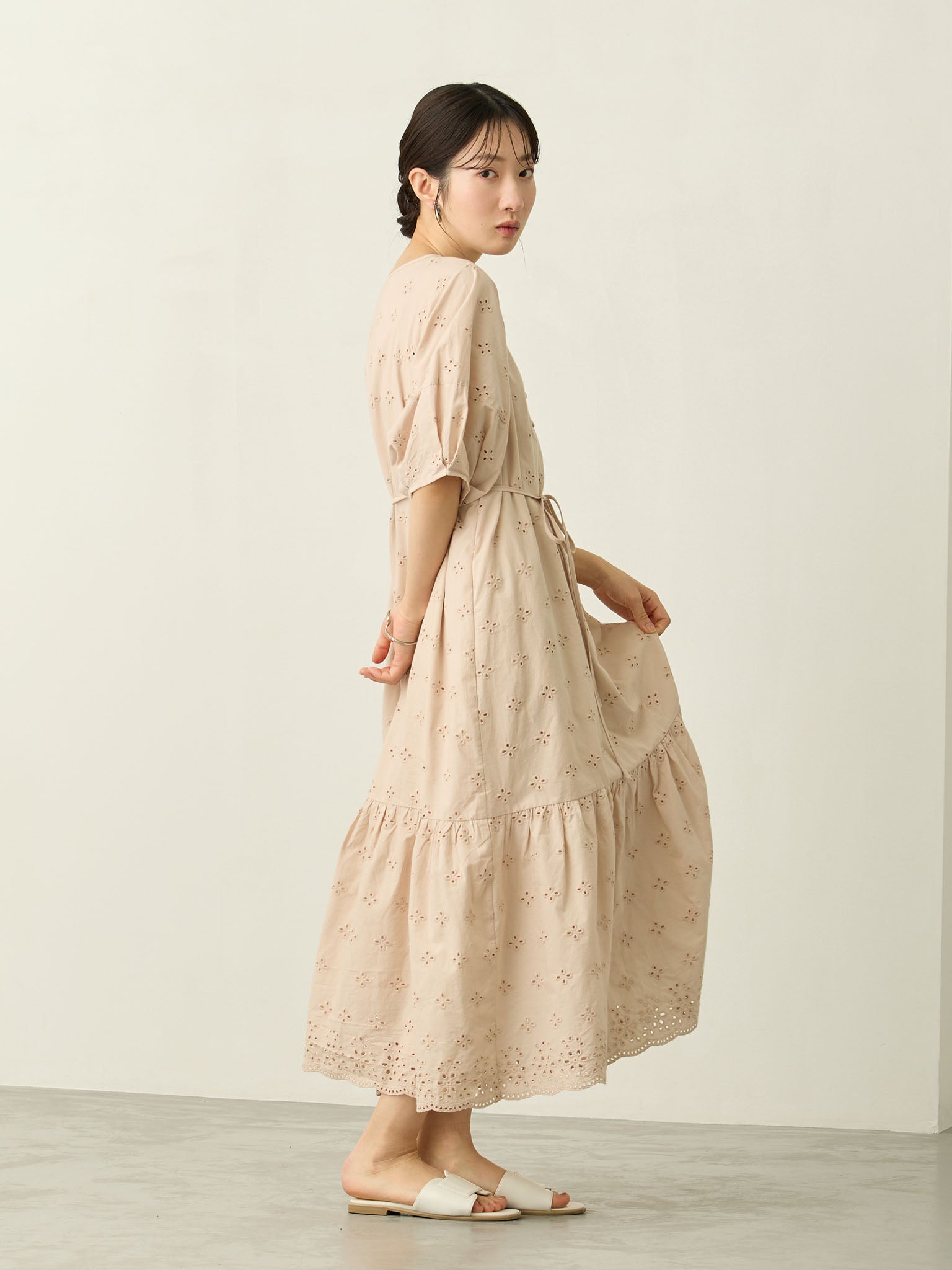 コットンレースワンピース Beige – honono for mom&baby