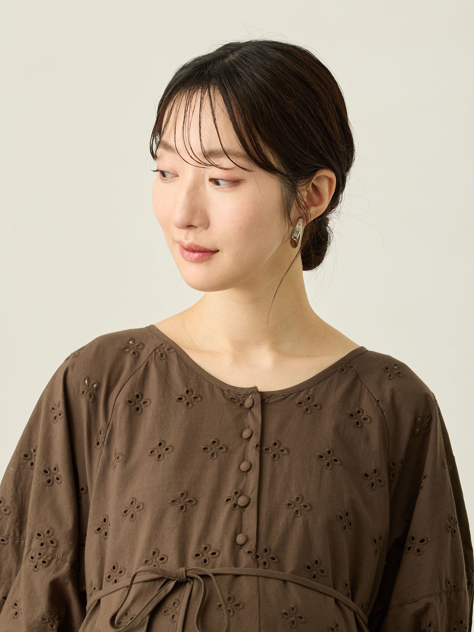 コットンレースワンピース Brown – honono for mom&baby