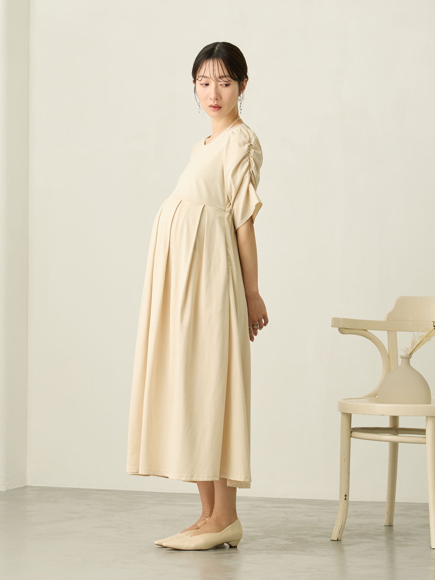 ひんやりTシャツワンピース2 Ivory