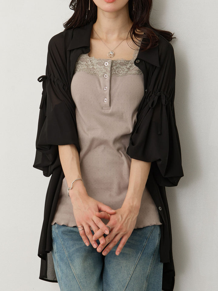 レーススクエアインナー Gray