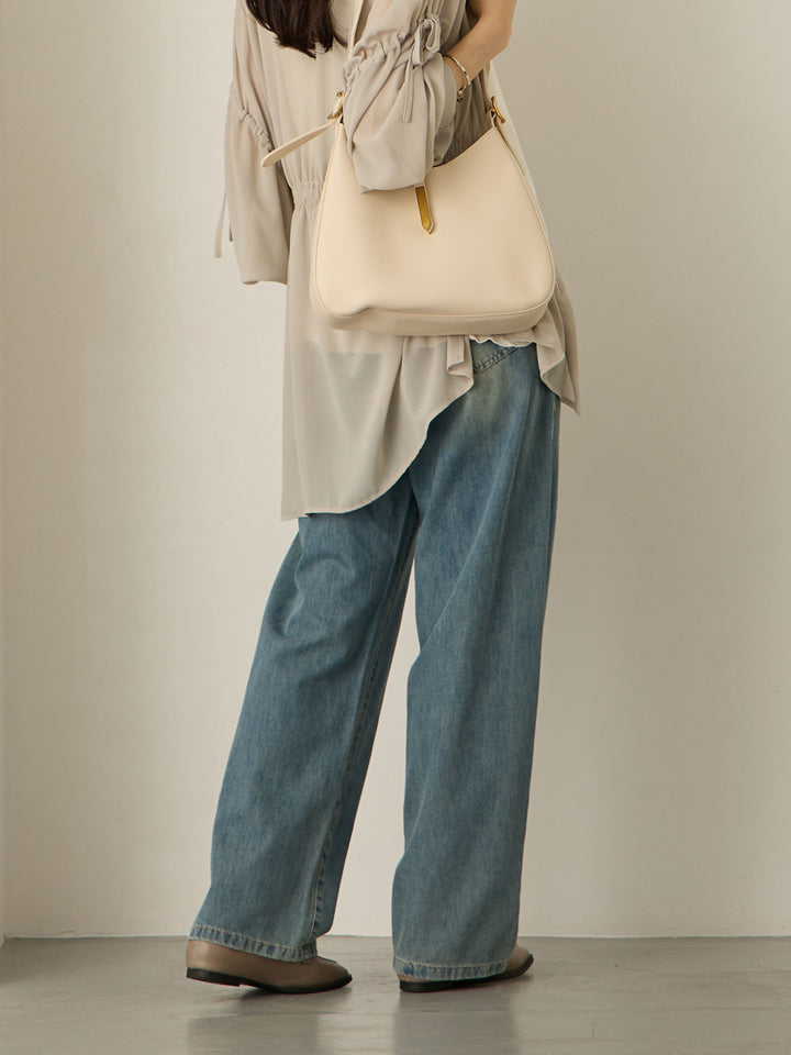 浅色牛仔长裤 蓝色