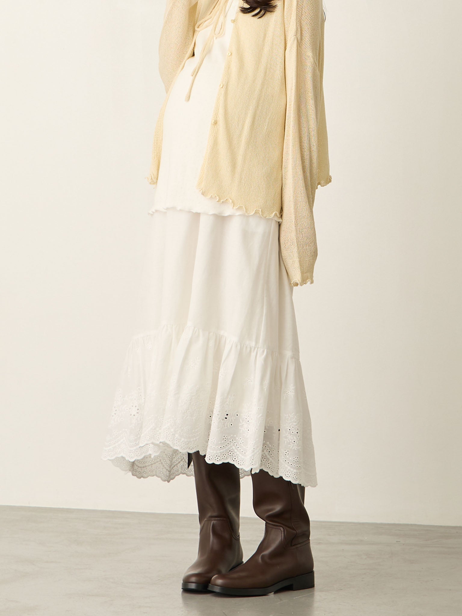 the virgins レースコットンスカート White the virgins レースコットンスカート White the Virgins cotton