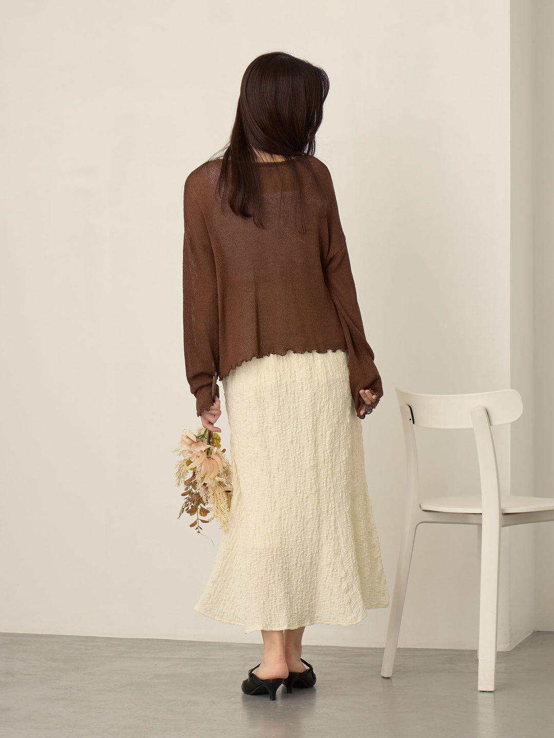 弹力美人鱼裙 象牙色