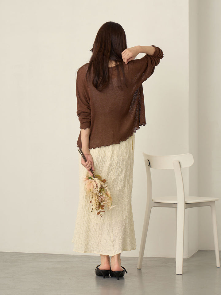 弹力美人鱼裙 象牙色