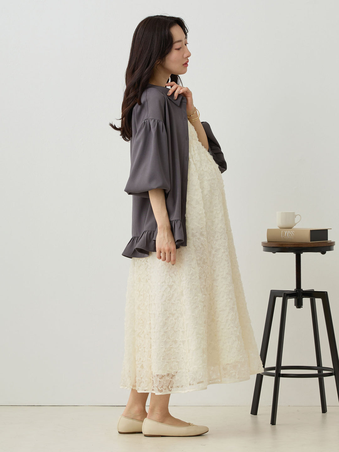 Cache-coeur Lace Camisole Dress Ivory