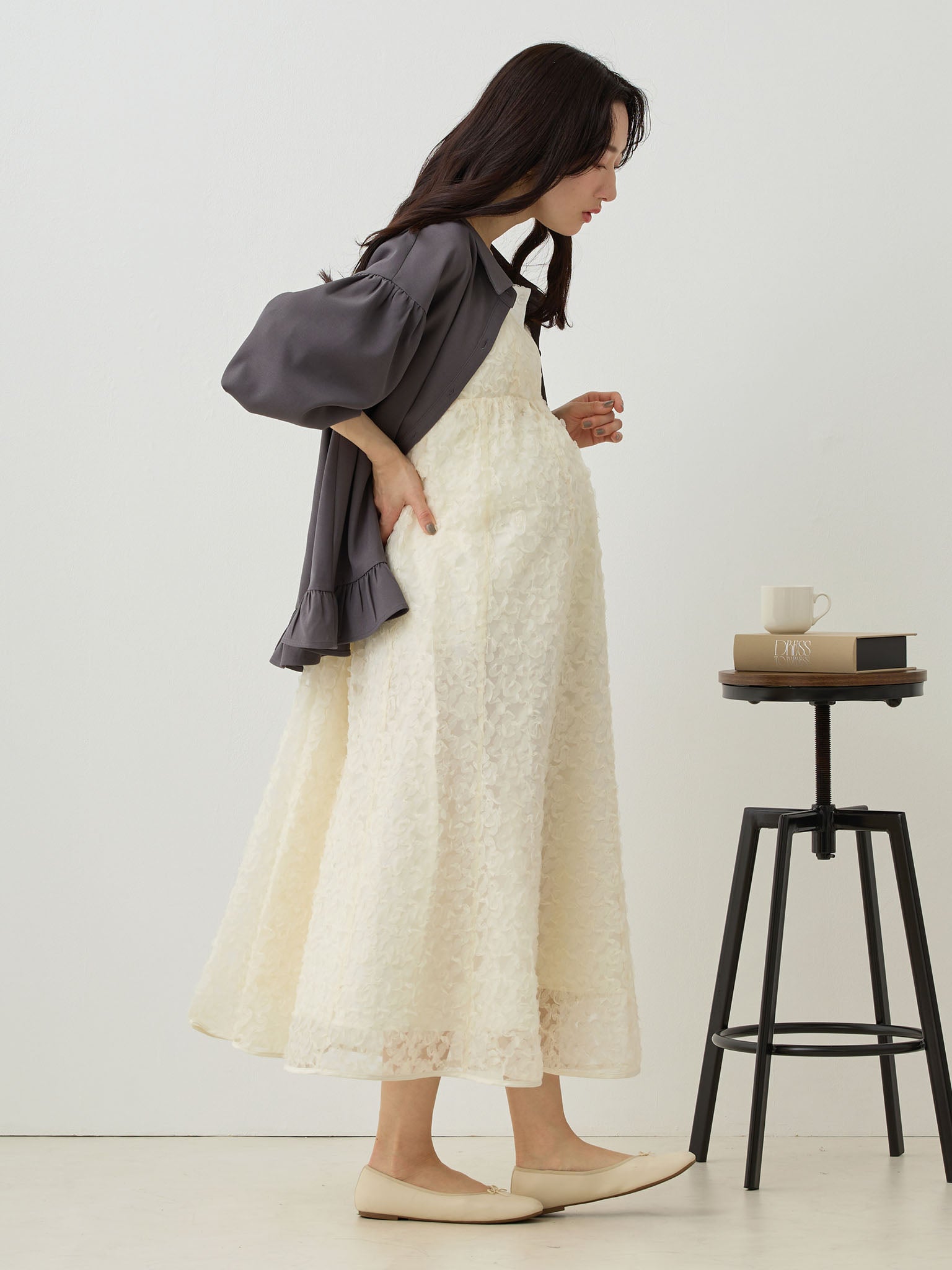 カシュクールレースキャミワンピース Ivory – honono for mom&baby