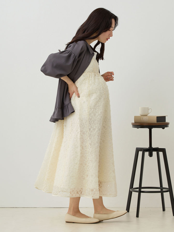 Cache-coeur Lace Camisole Dress Ivory