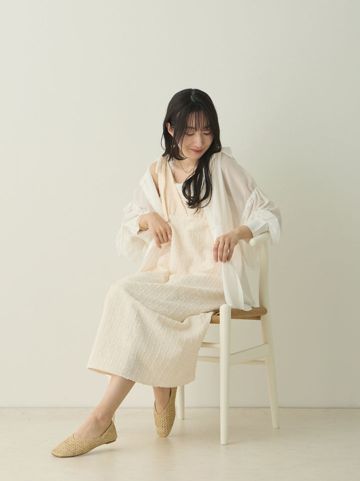 Shoulder Ribbon Cami Dress Ivory