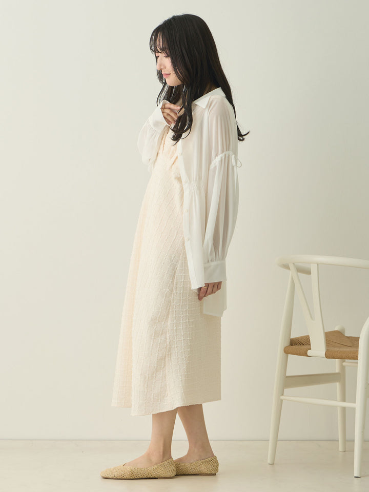 Shoulder Ribbon Cami Dress Ivory