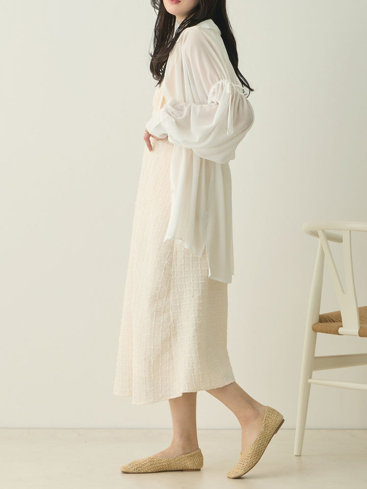 Shoulder Ribbon Cami Dress Ivory