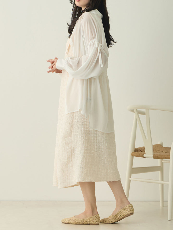 Shoulder Ribbon Cami Dress Ivory
