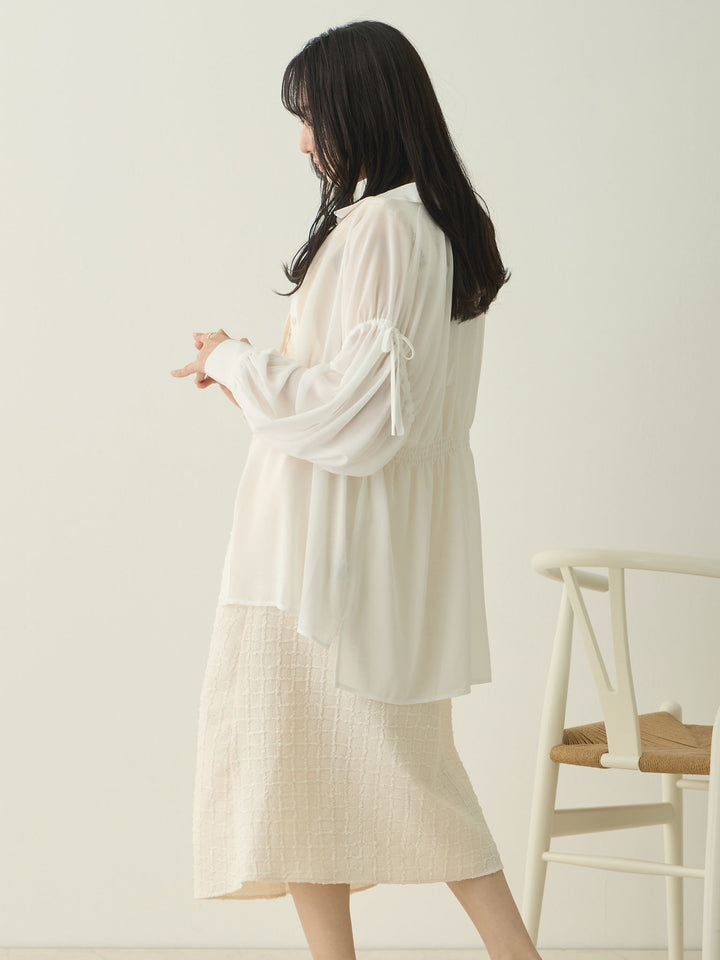 Shoulder Ribbon Cami Dress Ivory