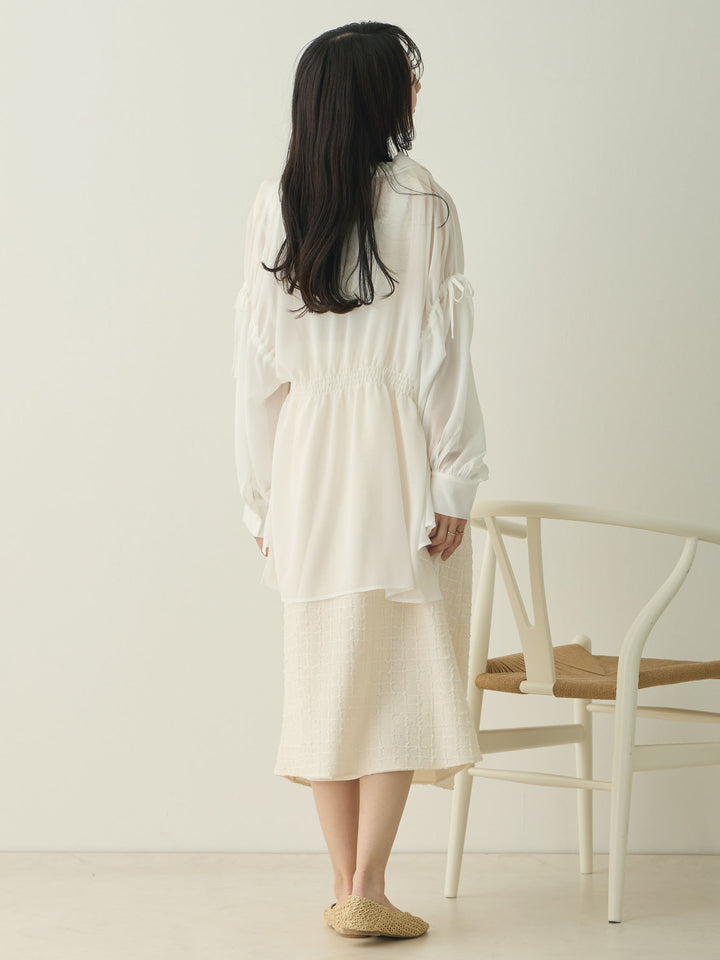 Shoulder Ribbon Cami Dress Ivory