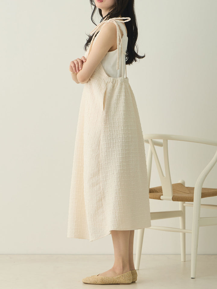 Shoulder Ribbon Cami Dress Ivory