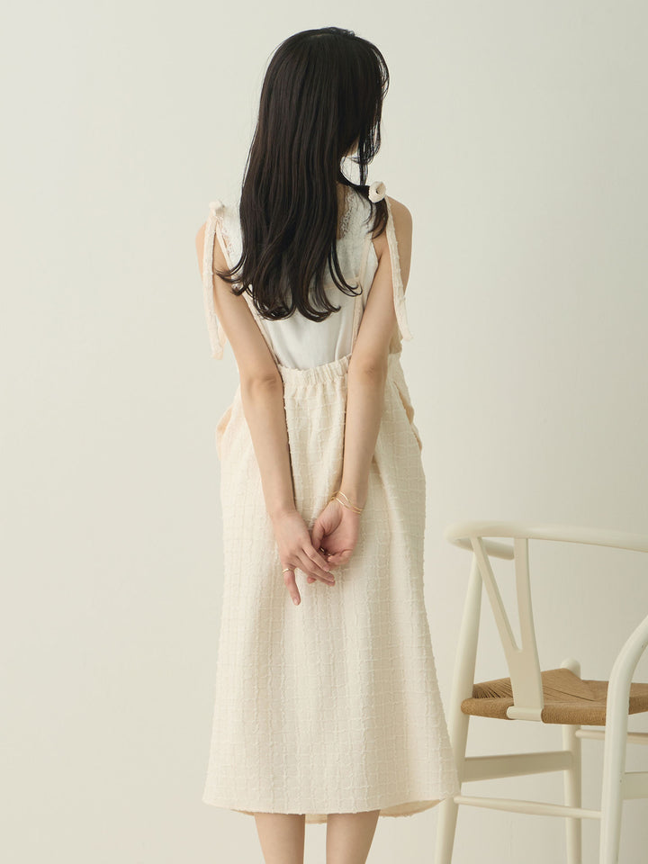 Shoulder Ribbon Cami Dress Ivory