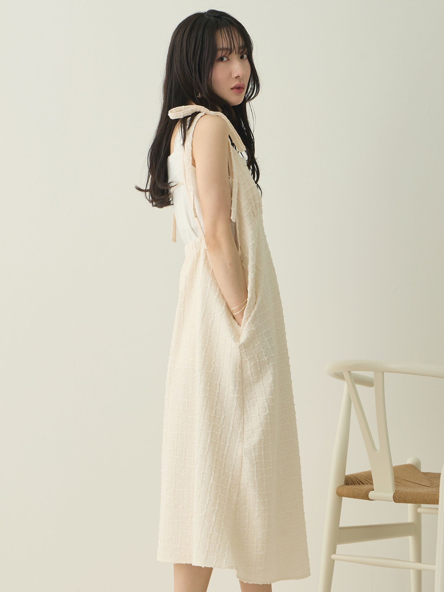 肩リボンキャミワンピース Ivory – honono for mom&baby