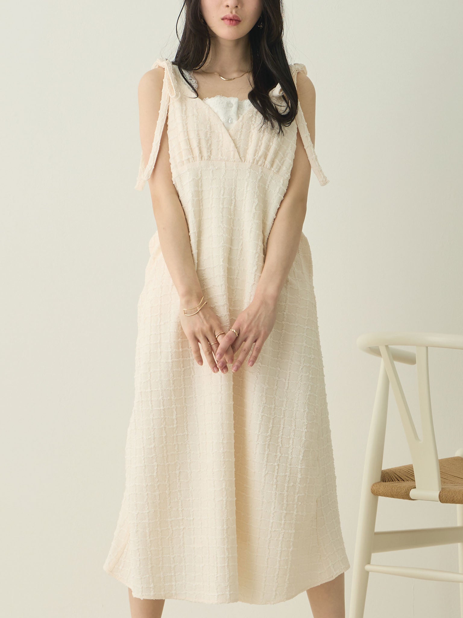 肩リボンキャミワンピース Ivory – honono for mom&baby