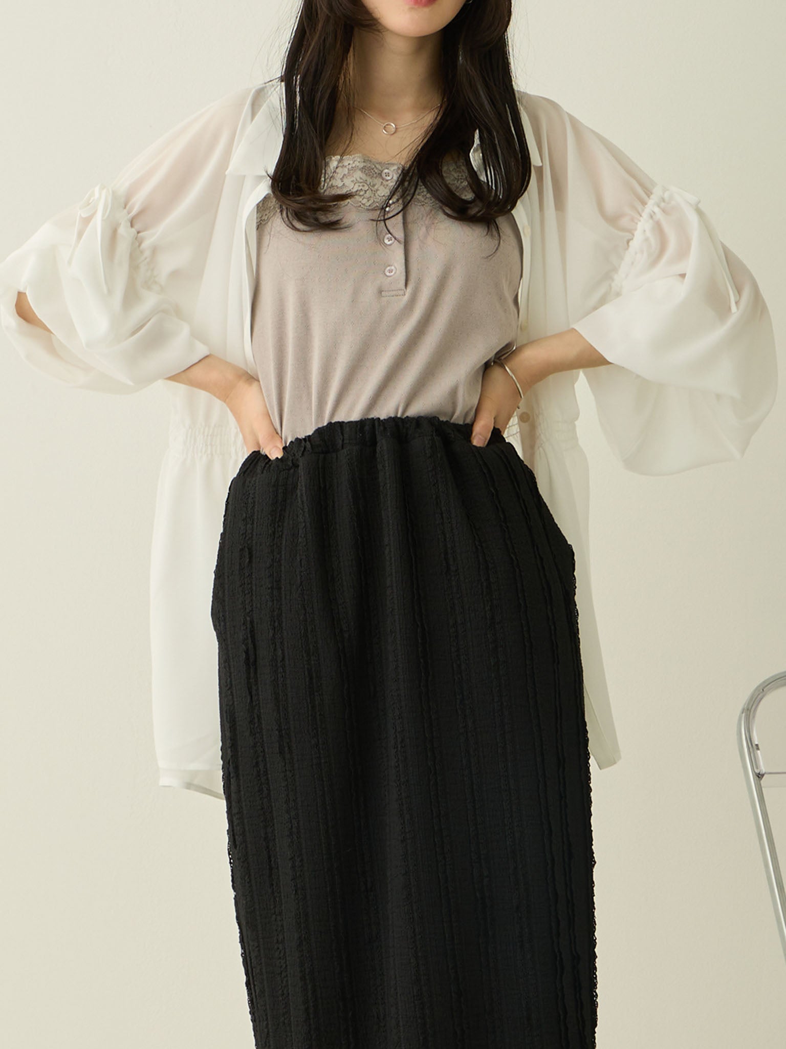 マタニティ・授乳服】レーススクエアインナー Gray – honono for