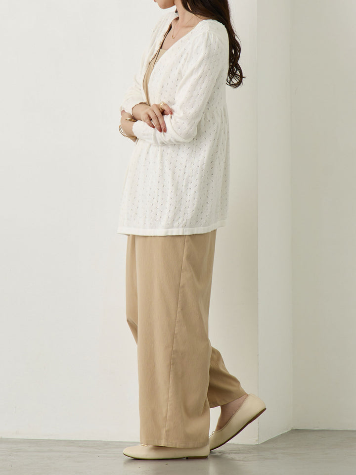 2wayアイレットカーディガン Ivory