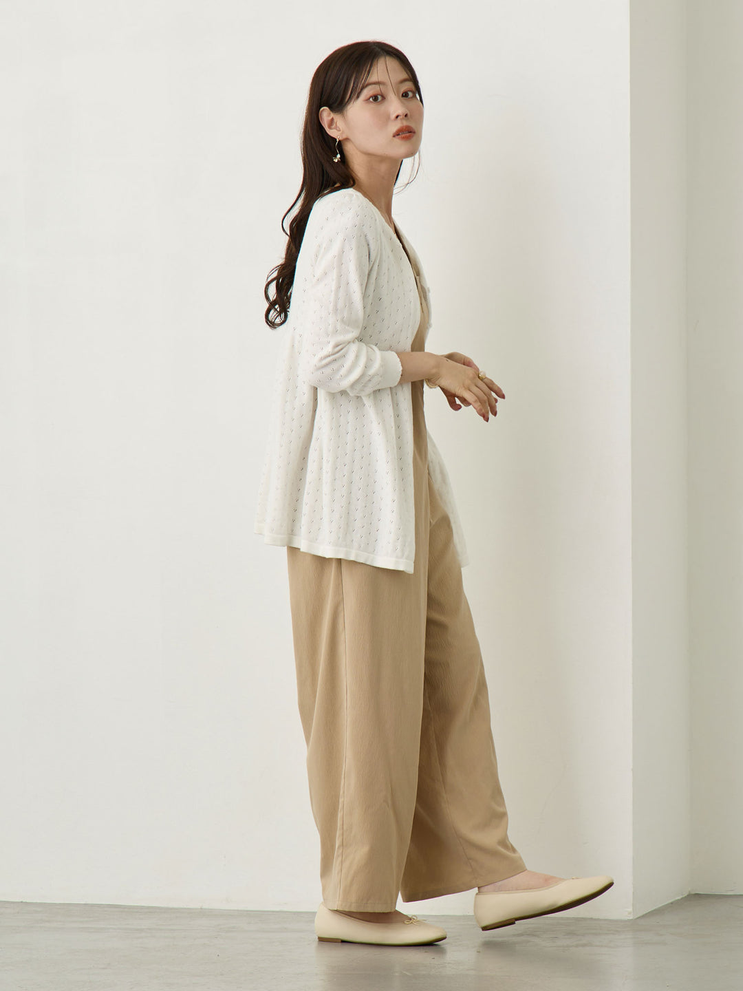 2wayアイレットカーディガン Ivory