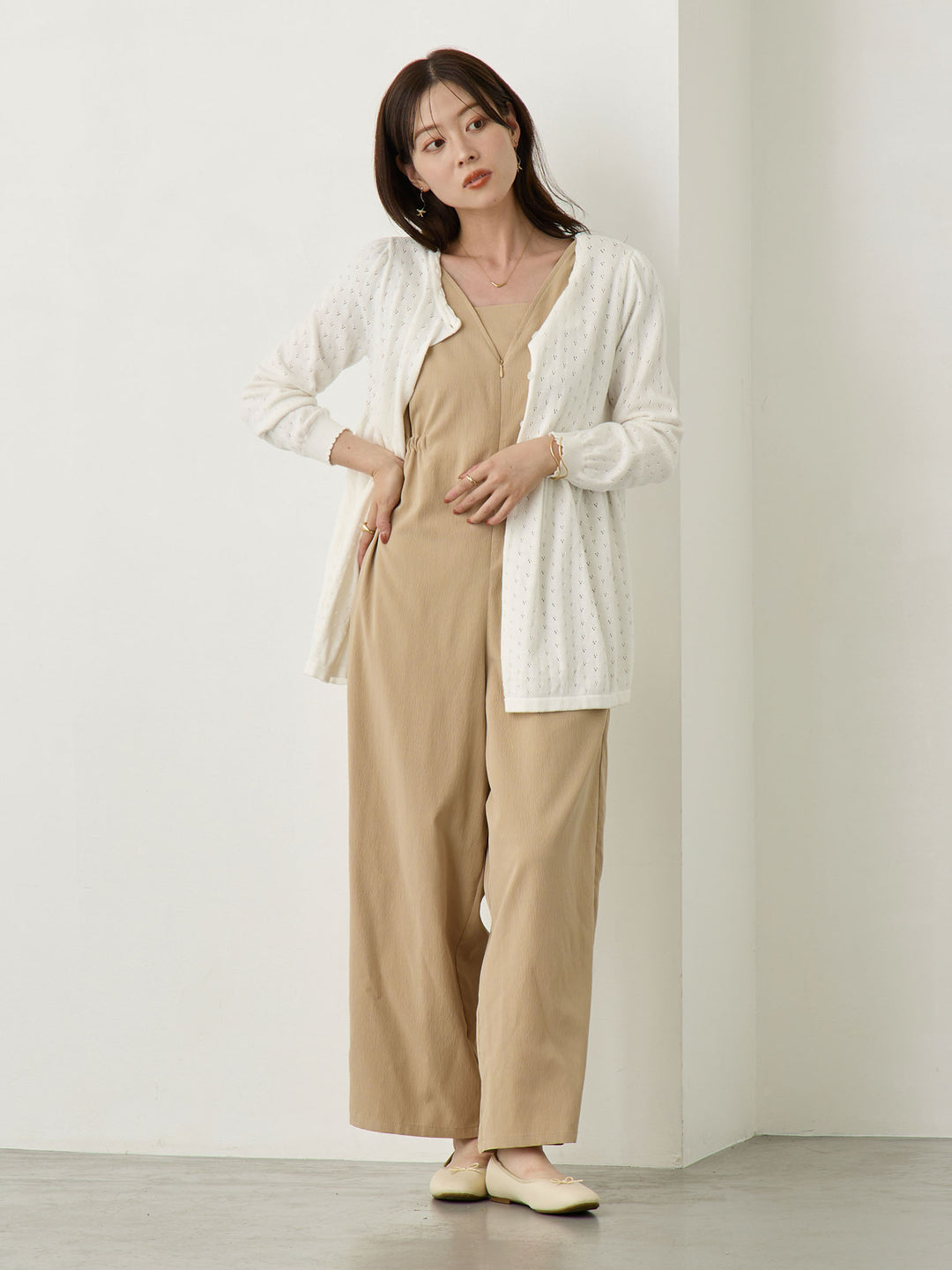 2wayアイレットカーディガン Ivory