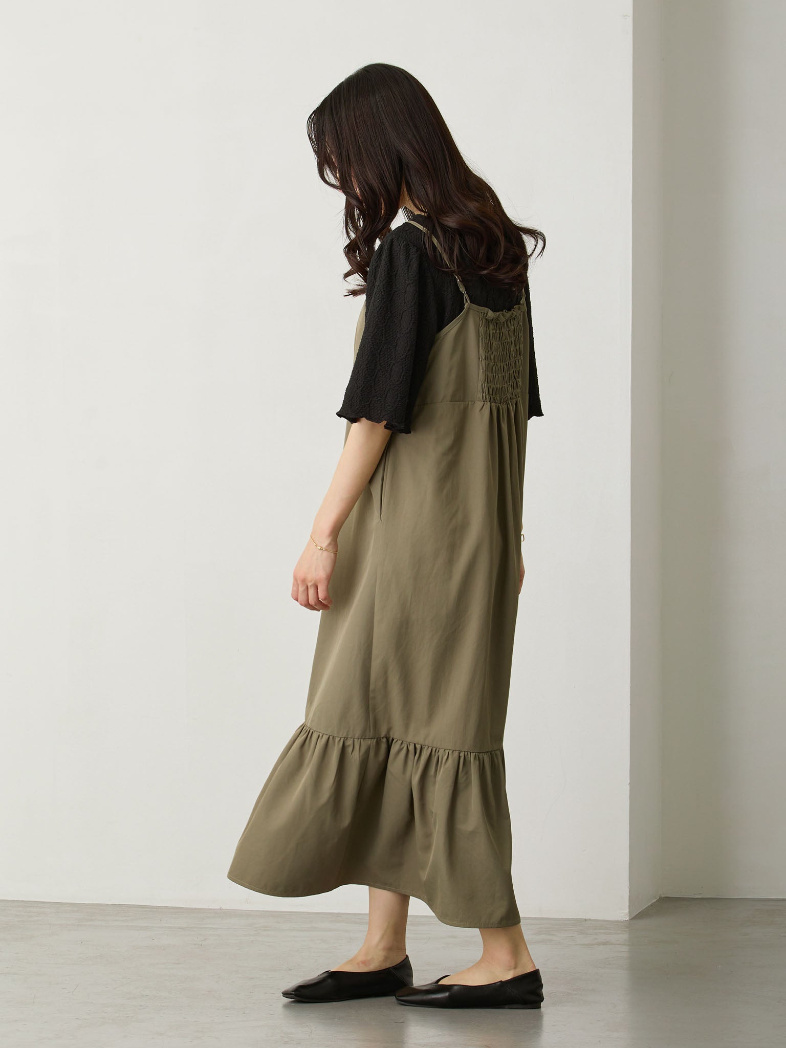 フロントボタンキャミワンピース Khaki – honono for mom&baby