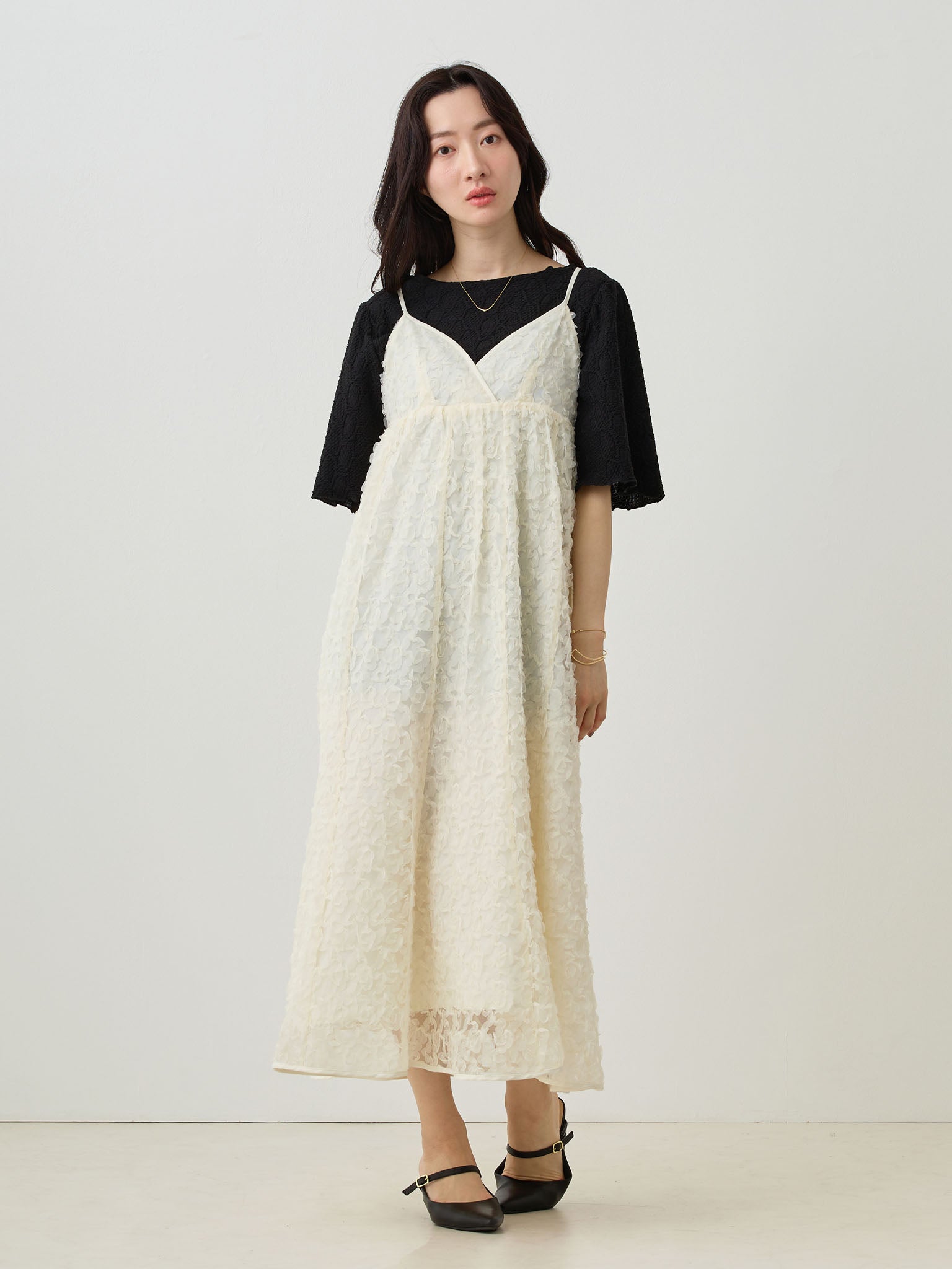 カシュクールレースキャミワンピース Ivory – honono for mom&baby
