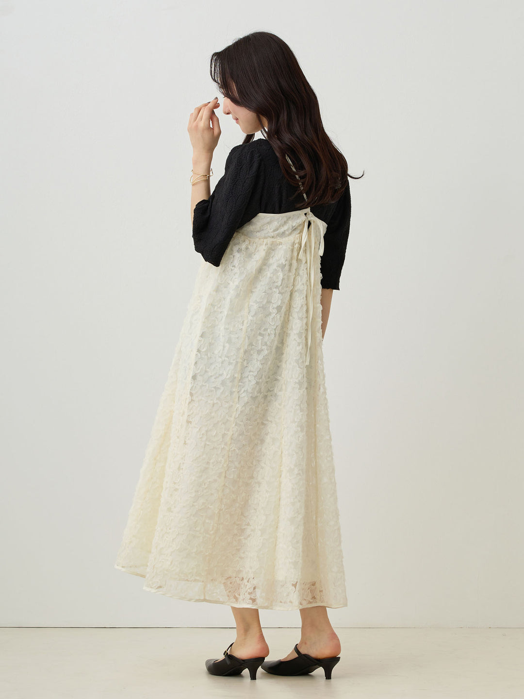 Cache-coeur Lace Camisole Dress Ivory